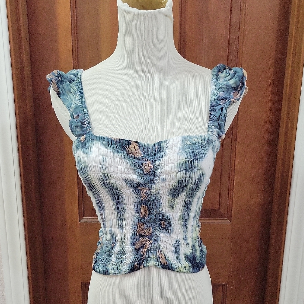 Chic Smocked Tank Top 100% Rayon